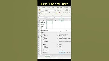 Transpose in Excel #shorts #exceltricks #excelshorts #excel #dataentryform #copypaste