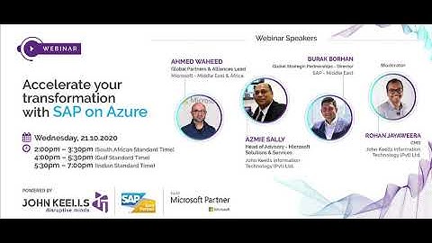 Accelerate your Transformation with SAP on Azure - Webinar