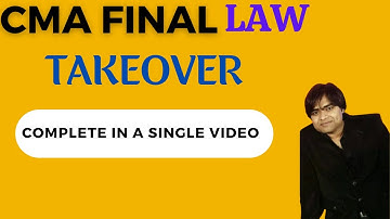 TAKEOVER CODE - CMA FINAL - CORPORATE & ECONOMIC LAWS|| CMA FINAL NEW SYLLABUS|| TAKEOVER CHAPTER