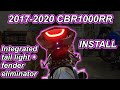 2017-2020 CBR1000RR Fender Eliminator & Integrated Tail Light Install Tutorial | Biscuit Benny