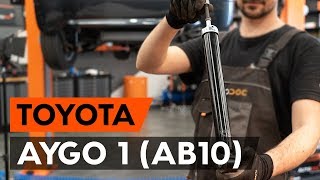 How to change rear shock absorber on TOYOTA AYGO 1 (AB10) [TUTORIAL AUTODOC]