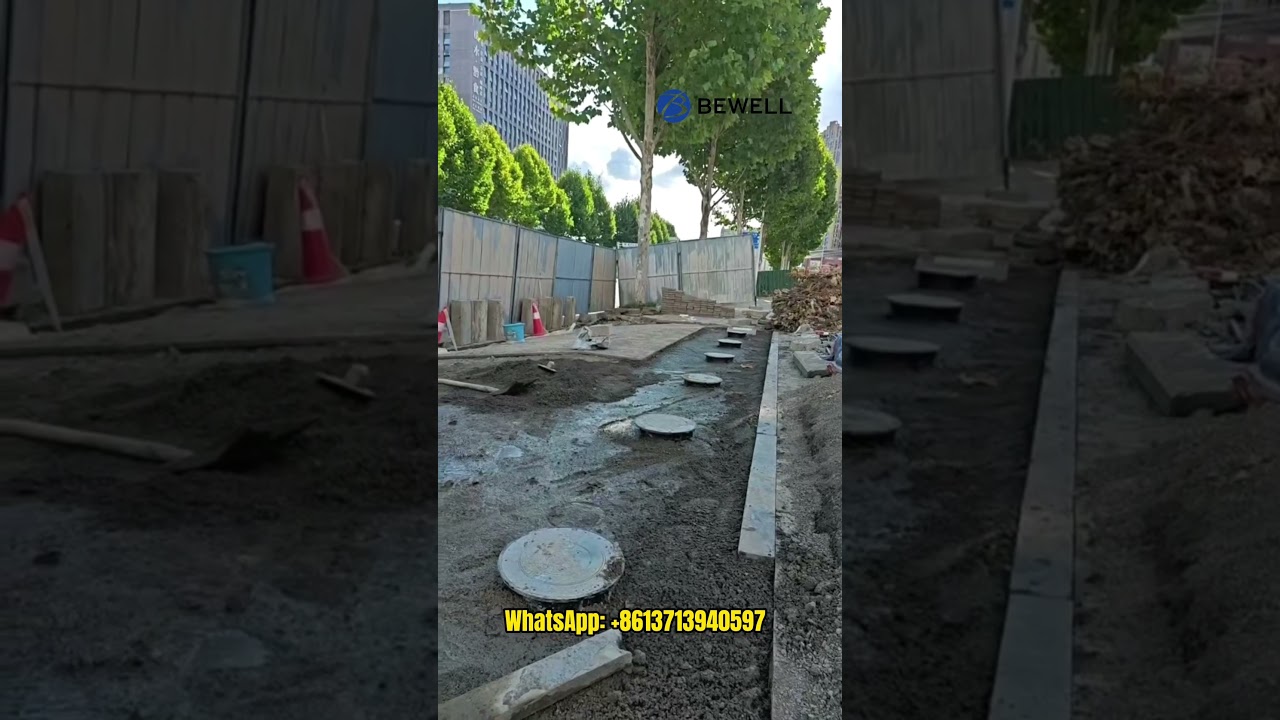 Bewell Factory 304 Stainless Steel Full Automatic Rising Manual Retractable Bollards