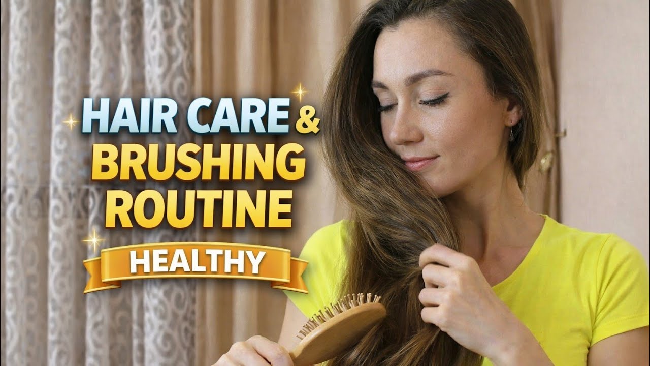 Healthy Long Hair Care Routine | Brushing & Shine Tips - YouTube