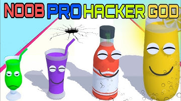 9 Minutes satisfying gameplay 💕NOOB VS PRO VS HACKER VS GOD   in Juice Run! Update