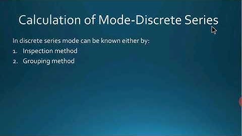 Mode-Discrete Series
