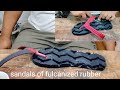 Making sandals from vulcanized rubber