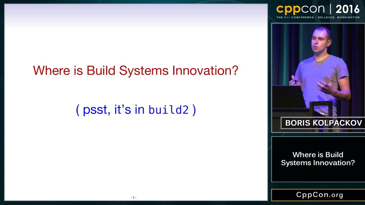 c thomas howell CppCon 2016: Boris Kolpackov “Where is Build Systems Innovation?