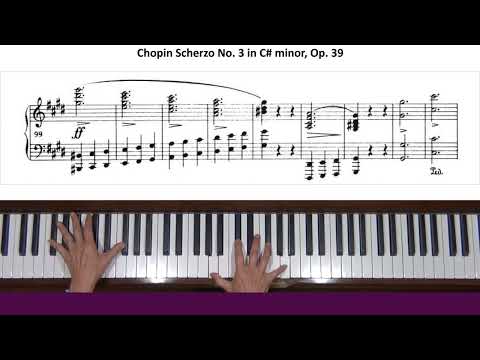 Видео: Chopin Scherzo No. 3 in C-sharp minor Op. 39 Piano Tutorial Part 1