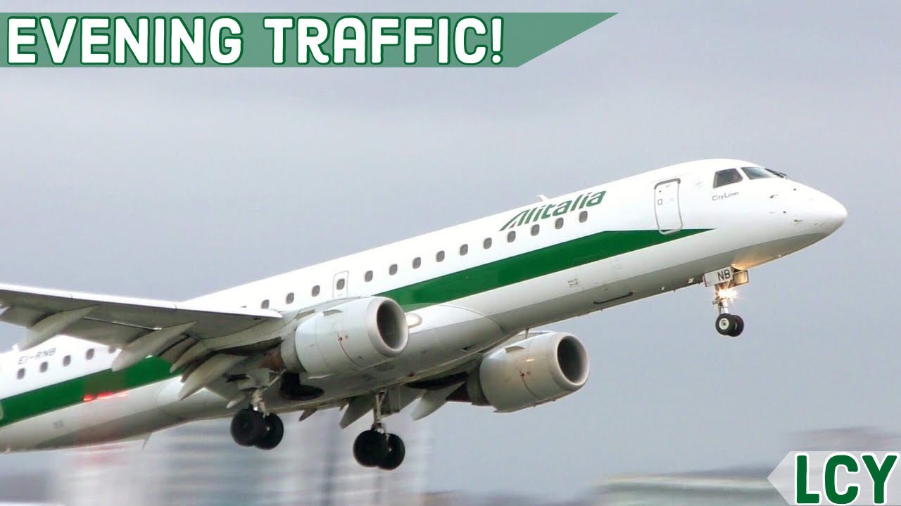 London City Airport Evening Plane Spotting Action Bae 146 E190 Q400 Citation 680a Youtube