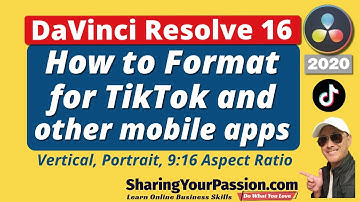 Make TikTok 9:16 Vertical Portrait Mobile Videos with DaVinci Resolve 16