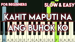 Video thumbnail of "SHARON CUNETA - KAHIT MAPUTI NA ANG BUHOK KO | SLOW & EASY PIANO TUTORIAL"