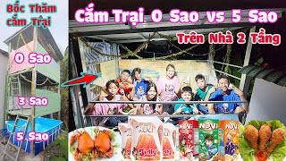 Thử Thách 24H Cắm Trại 0 Sao 3 Sao 5 Sao Trên Nhà 2 Tầng x NuVi [ Trang And Vinh ]