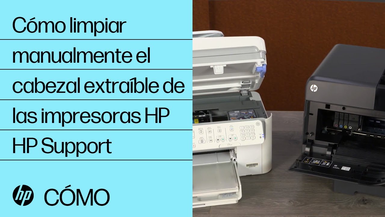 Círculo de rodamiento cantidad de ventas discordia Cómo limpiar manualmente el cabezal extraíble de las impresoras HP | HP  Support - YouTube