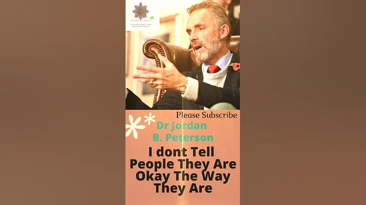 Jordan Peterson Being Told You are Okay The Way You Are #Shorts
