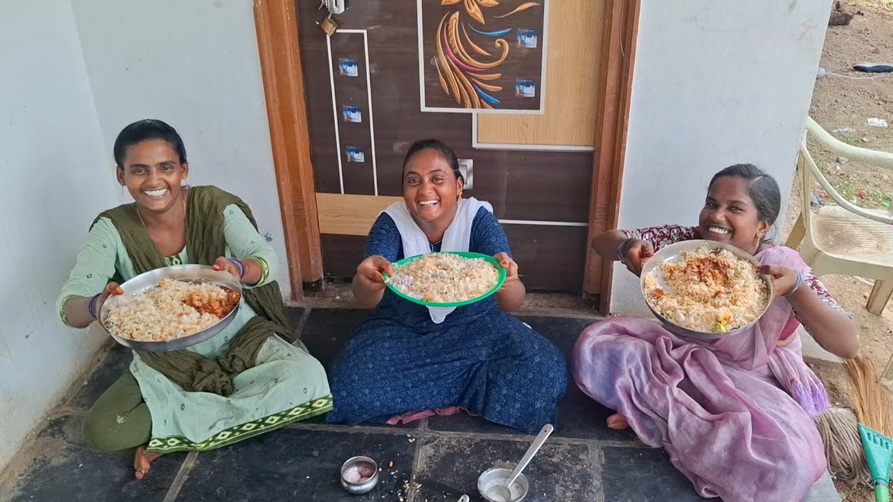 వదిన ఆడబిడ్డల తిండి పోటి...🤮ఎవరు గెలిస్తే వారికి పట్టుచీర | Chicken Biriyani Food Challenge