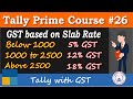 Calculation of GST based on Slab Rate in Tally Prime | Chapter-26 |Tally Prime Course