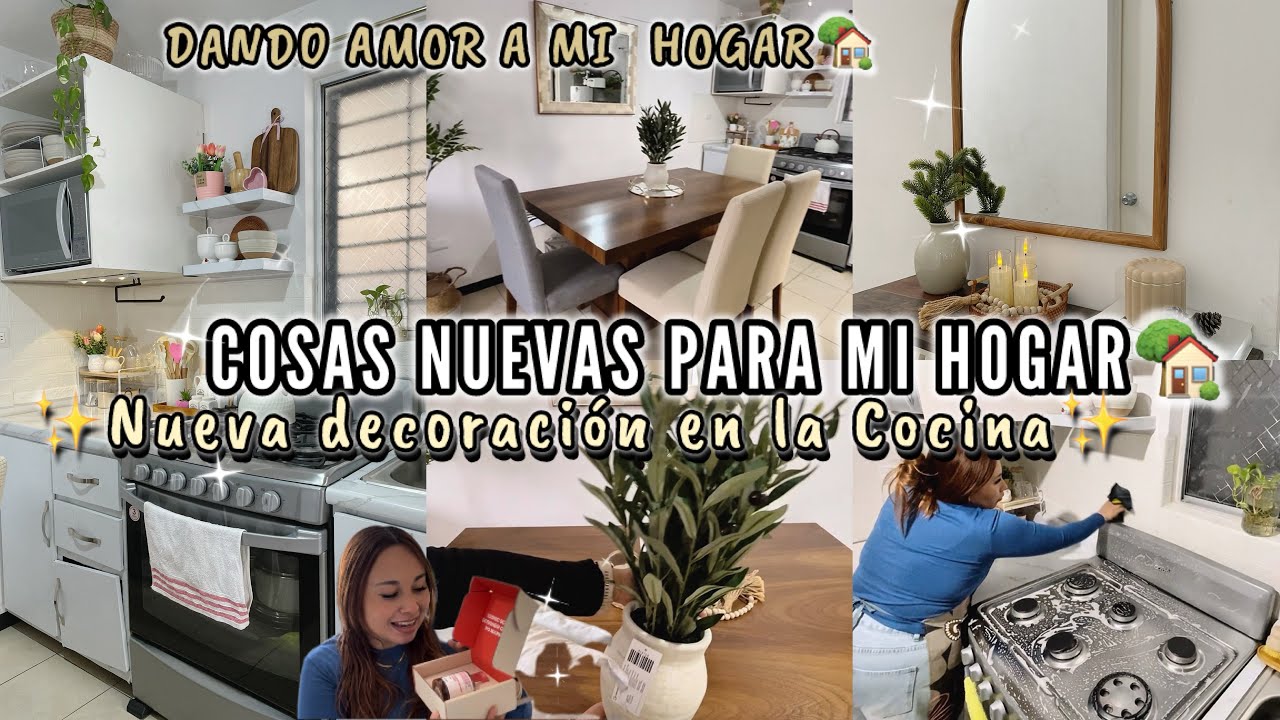 Compré esto para mi Hogar🏡Nueva decoración en la cocina/Dandole amor a mi Hogar #cocina #limpieza 