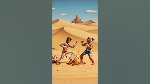 Desert Showdown: A Claymation Martial Arts Battle #fight #animation #martialarts #usa #shorts