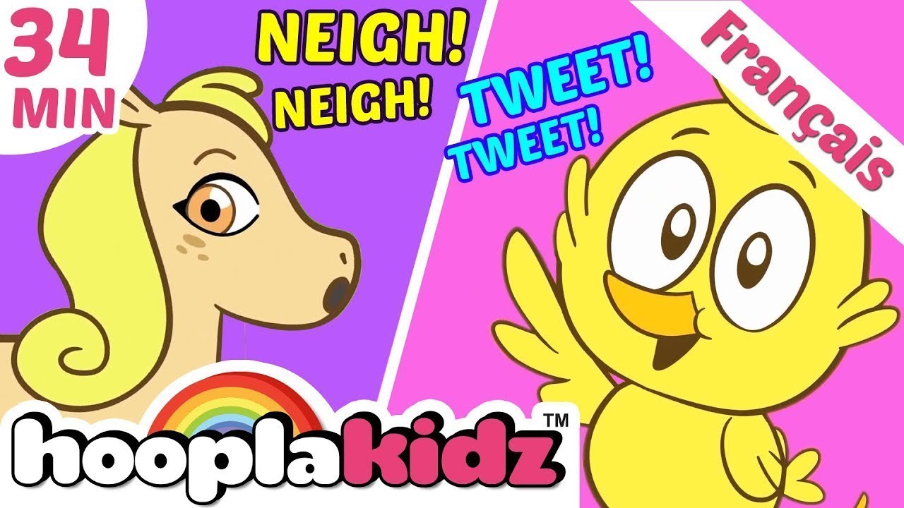 ⁣Comptines Et Chansons | Sons de bebe animal | HooplaKidz Français