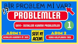 Problemler Kampi 1-- Sayi Problemleri̇ 1 -Denklem Kurmayı Öğren-Klasik Soruları Çöz