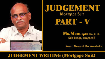 #judge  Judgement Writing in Mortgage Suits class by Sub Judge Mr.Murugan at Nagercoil