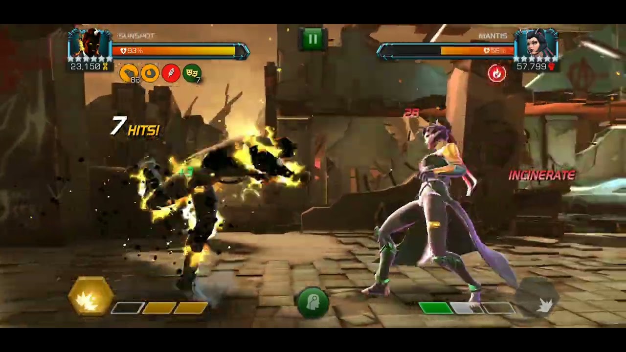 Sunspot destroys Mantis (mcoc Mantis best counter)