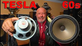 60s Vintage TESLA BASS SPEAKER - TESLA ARZ 669 Sound Test - Old Budget SPEAKERS For Sale