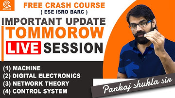 Important Update I Tomorrow Live session I Shaurya Batch I ESE ISRO BARC Free Crash Course