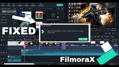 FIX SOLUTION ! Please check permission to write or read. in FilmoraX.