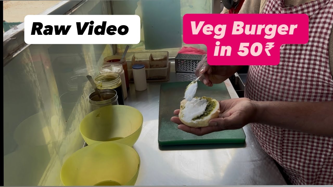 Making Desi Veg Burger | Raw Video | Farm Foods | Street Food Chhatrapati Sambhajinagar Aurangabad 