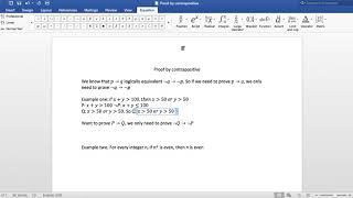 How to proof by contrapositive
