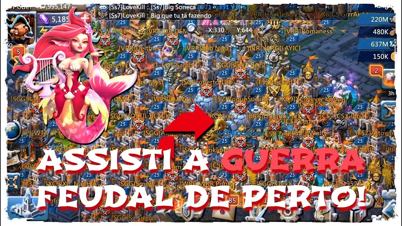 ASSISTI A GUERRA FEUDAL DE PERTO! Lords Mobile