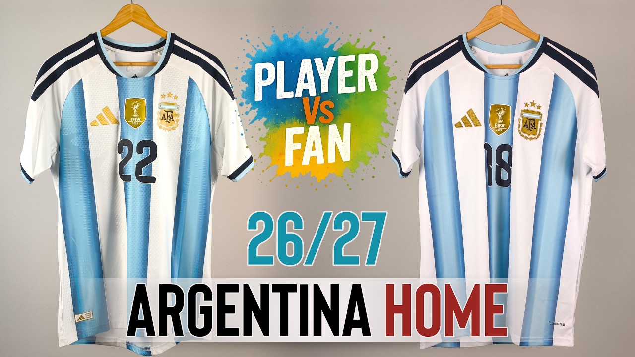 Argentina Home Jersey 26/27 - Player Version Vs Fan Version
