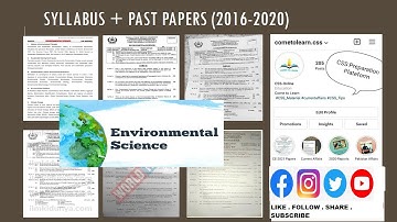 Environmental Science Past Paper Analysis 2016-2020