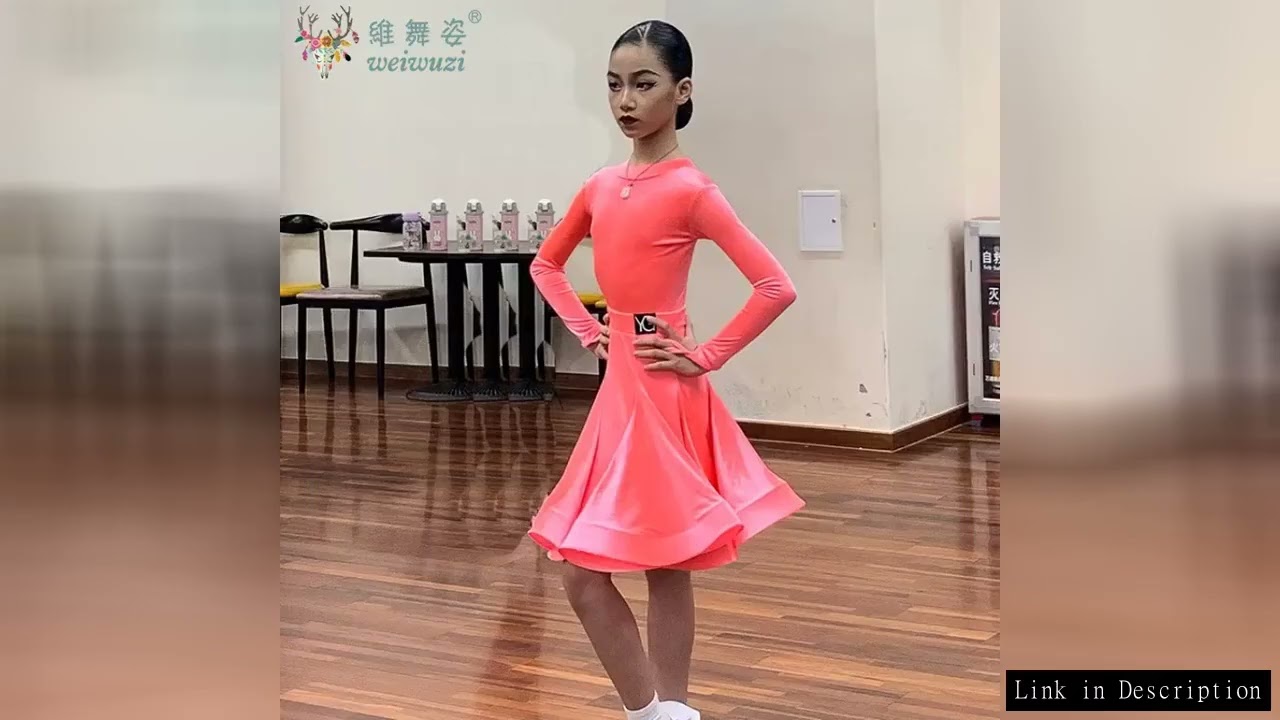 Latin Dance Training Costume Girl New Children's Performance Costume Competition Regulations Latin D
