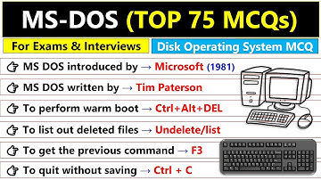 MS DOS MCQ Questions and Answers | Operating System MCQs | MS Dos mcq