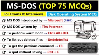 MS DOS MCQ Questions and Answers | Operating System MCQs | MS Dos mcq