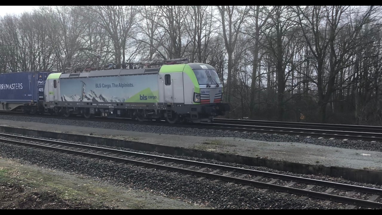 Vectron locomotive BLS Cargo with Container Train at Blerick 🇳🇱 February 21-2026 trainspot/ Railfan🎥