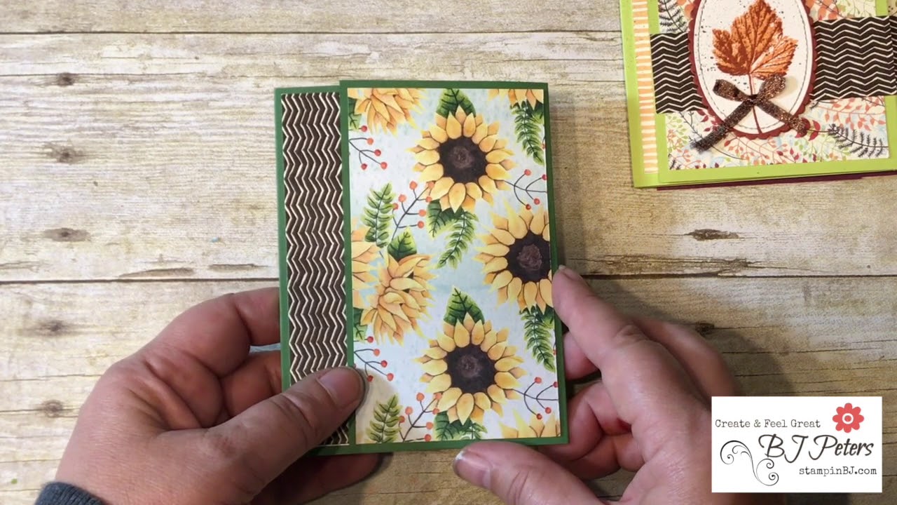 Painted Autumn Tri-fold Card