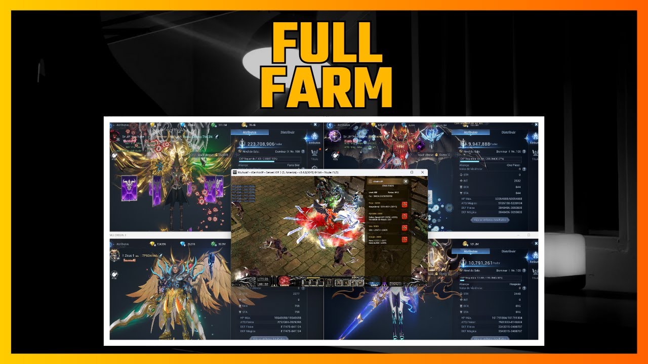 LIVE com VÁRIAS CONTAS de MU ABERTAS ⚔️💎 Gameplay