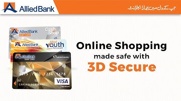 Allied VISA Debit Cards Protected with 3D Secure | Online Shopping made Easier & Safer