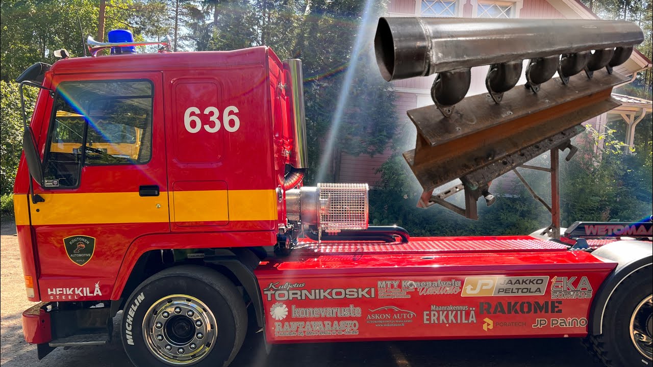 Pulling-Volvo: uusi itse tehty teräs-imusarja +6bar ahdoille ja vannetestiä.