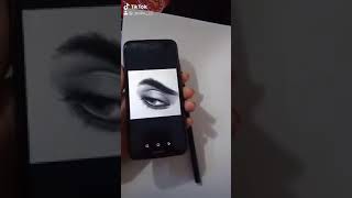 رسم العين من الموبايل لاتنسى الاشتراك في قناتي فدوووه