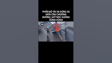 Phẫn nộ tài xế dừng xe giữa cầu Chương Dương, vứt rác xuống sông Hồng #tintuc #news #giaothonghanoi