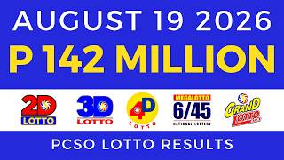 Lotto Result Today 9PM August 19 2026 PCSO