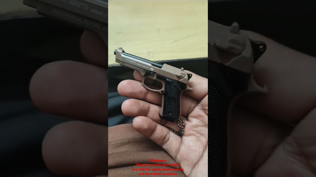 Keychain size mini replica full metal beretta in india