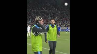 Leandro Paredes reacciona a parada de Keylor Navas