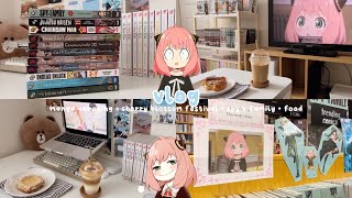 manga unboxing + haul, spy x family, japanese snacks, cherry blossom festival, anime | vlog