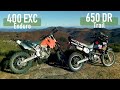 Trail ou enduro   suzuki 650 dr vs ktm 400 exc