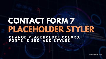 How to Style Placeholder Text on Contact Form 7 without CSS | Placeholder Styler | Free Plugin